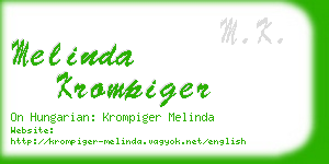 melinda krompiger business card